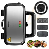 Waffeleisen 3 in 1, Sandwichmaker, Kontaktgrill, Sandwichtoaster - 1200W mit 5-Gang Temperaturregelung- für Belgische Waffel, Antihaftbeschichtung, Perfekt für Frühstück, Camping und mehr