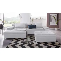 Ecksofa HOME AFFAIRE "Labene L-Form", silber, B:290cm H:82cm T:90cm, Struktur fein (95% Polyester, 5% Polyamid);Luxus-Microfaser ALTARA NUBUCK (100% Polyester);Kunstleder SOFTLUX / Struktur (100% Polyester);Struktur (100% Polyester);Flachgewebe (95% Polyester, 5% Polyamid), Sofas, Ecksofa, wahlweise mit Bettfunktion und Bettkasten, auch als XXL-Variante