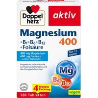 Doppelherz Aktiv Magnesium 400 + B1 + B6 + B12 + Folsäure Tabletten 120 St.