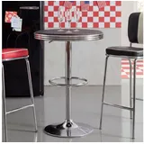FineBuy Bartisch Ø 60 cm American Diner Schwarz