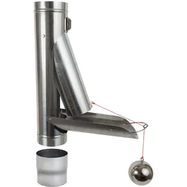 Florantia Regenwasserklappe Zink DN 76 - 120 automatisch mit Schwimmer silber