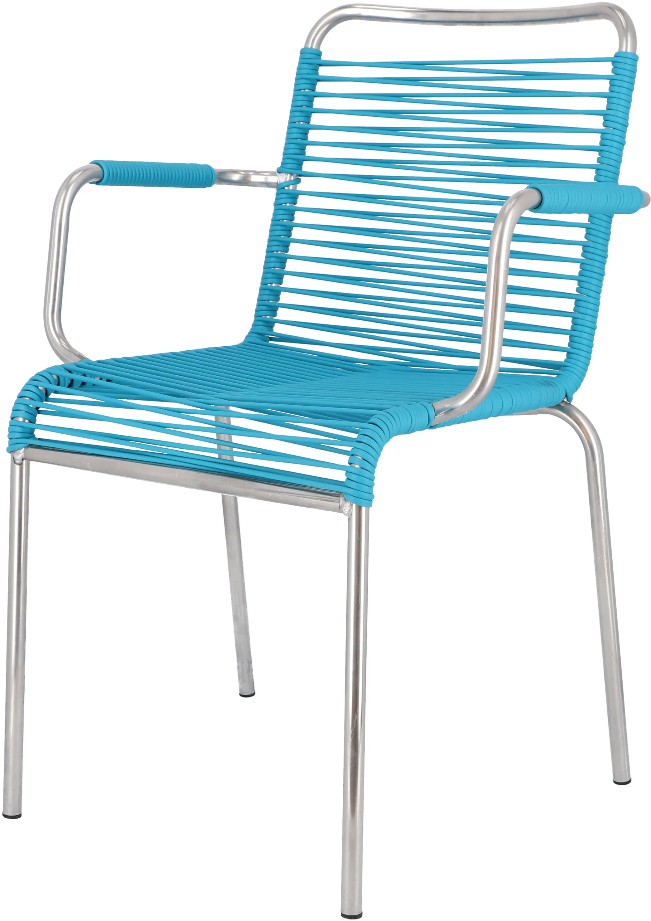 Jan Kurtz Mya Spaghetti Stapelsessel Aluminium/PVC-Band - Silber