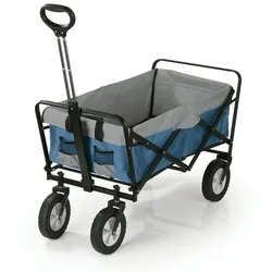 EASYmaxx Bollerwagen faltbar - blau/grau