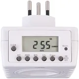 Revolt CH: Digitale Zeitschaltuhr für Typ-J-Steckdose, LCD-Display, 2.300 W