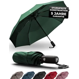 LOGAN & BARNES Regenschirm sturmfest bis 140 km/h - Taschenschirm mit zertifizierter Teflon-Beschichtung gegen Feuchtigkeitsschäden Modell Boston - M