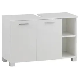 Schildmeyer Waschbeckenunterschrank Dorina 156246, 79,8 x 32 x 52,8 cm, weiß glanz