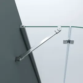 doporro Viertelkreisdusche Duschkabine 90x90x190cm Duschabtrennung ESG-Sicherheitsglas Klarglas inkl. Easy-clean-beschichtung - Transparent