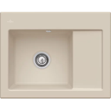Villeroy & Boch Subway 45 Compact links almond + Handbetätigung + Lochbohrung 2