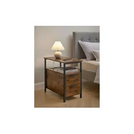 Möbel Kraft Beistelltisch Braun lackiert 35 x 61 x 35 cm