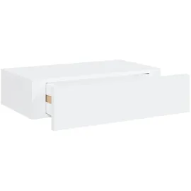 vidaXL Wandregal mit Schublade 40 x 23,5 x 10 cm Weiß