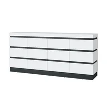 Möbel Kraft Sideboard 201 x 93 x 45 cm Weiß