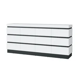 Möbel Kraft Sideboard 201 x 93 x 45 cm Weiß