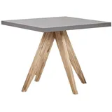 Beliani Gartentisch Grau Faserzement quadratisch 90x90 cm