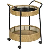 Outsunny Servierwagen - 50Lx50Wx66Hcm - gelb