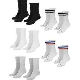 URBAN CLASSICS Sporty Socks 10-Pack 2 Paare Schwarz/Weiß/Grau 35-38