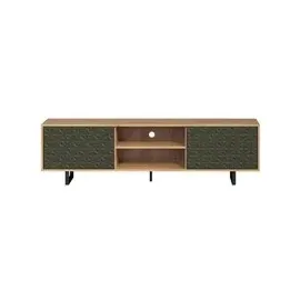 trendteam Sentra TV-Lowboard 184 x 52 x 40 cm Dark Green/Artisan Eiche