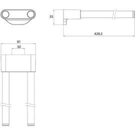 EMCO Flow Handtuchhalter zweiarmig Silber 275000143