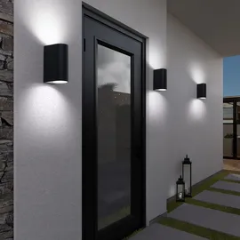 V-Tac Außenleuchte Aluminium 6,5x14,5 cm 2x RGB LED 3,5W schwarz