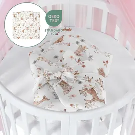 Waldin Babybett OWAL Kinderbett 7in1 mit Matratze, mitwachsendes Kinder-Bett