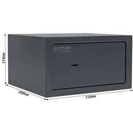 Rottner Tresor ROTTNER Möbeltresor JUPITER2 Doppelbartschloss anthrazit inkl. 2 Schlüssel