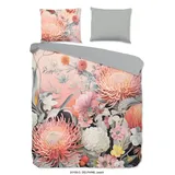 Muller Textil Delphine Blumen Pfirsich 200 x 200 cm + 2 x 80 x 80 cm