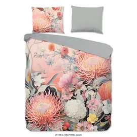 Muller Textil Delphine Blumen Pfirsich 200 x 200 cm + 2 x 80 x 80 cm
