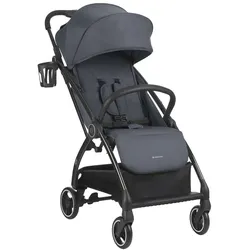 Kikkaboo Kinderwagen, Buggy Joy bis 22 kg, Rückenlehne verstellbar, faltbar dunkelgrau