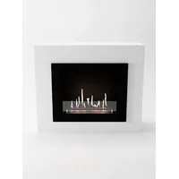 GLOW FIRE Echtfeuer-Dekokamin Alta Ethanol Kamin, Bioethanol Kamin mit 3h Brenndauer, Heizleistung bis 2 kw weiß
