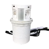 IN Pneumatische ausziehbare Steckerleiste mit Qi-Ladeeinheit und HDMI