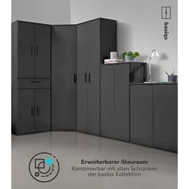mokebo Schrank in Anthrazit Der Lange Mehrzweckschrank Allzweckschrank oder Aufbewahrungsschrank
