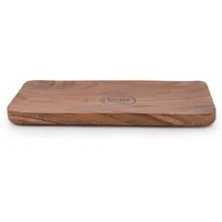 Decoris Frühstücksbrettchen Holz 1 22 x 12 cm Natur/Braun