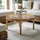 Tulup Tischplatte 80 x 80 cm Glas Holz beige