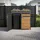 ML-Design Mülltonnenbox 132 x 80 x 124 cm braun