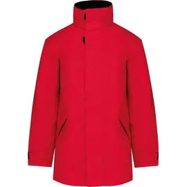 Kariban Herren Parka Kapuzenparka Regenmantel Isolierjacke Winterjacke, Größe:L, Farbe:Rot - Rot - L