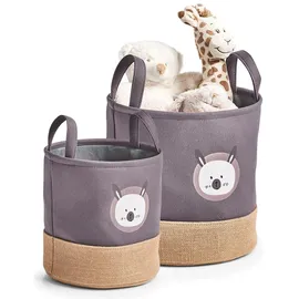 Hti-Living Aufbewahrungskorb Hase 2er-Set 30 x 30 x 29 cm grau