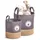 Hti-Living Aufbewahrungskorb Hase 2er-Set 30 x 30 x 29 cm grau