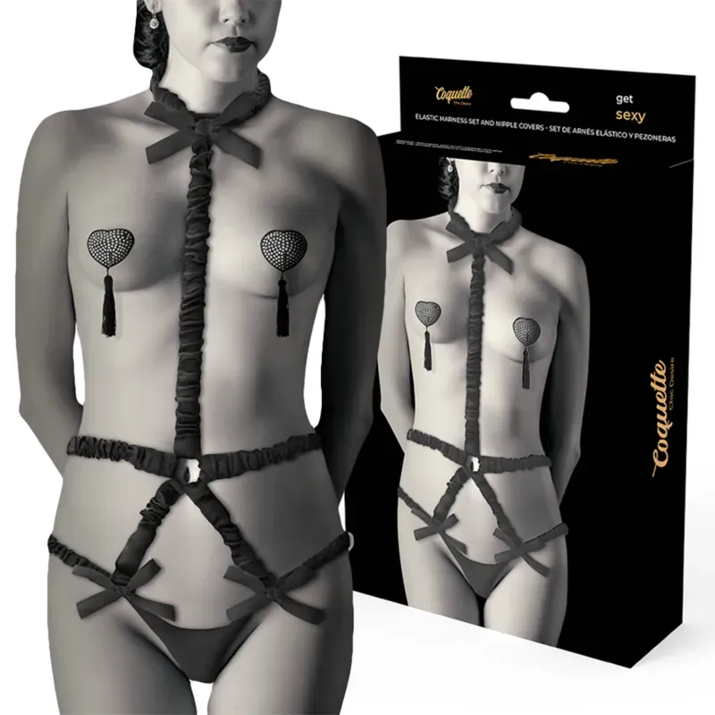 COQUETTE CHIC DESIRE Dessous Set mit Deluxe Nippelabdeckungen