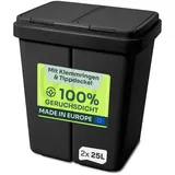 Gardissimo Duo Bin 25 l Schwarz