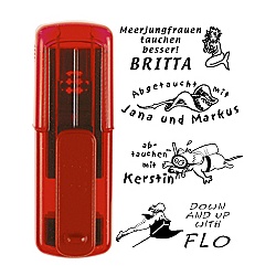 Smart-stamp - Größe: 38 x 14 mm - Farbe: ruby