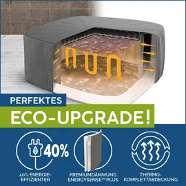 BESTWAY LAY-Z-SPA Xtras EnergySense Thermo-Komplettabdeckung grau 180 x 180 x 71 cm