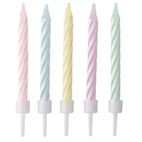 Papstar Geburtstagskerzen 6 cm 240 St. farbig sortiert pastell