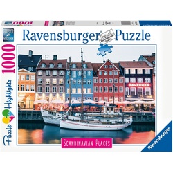 Ravensburger Puzzle Kopenhagen, Dänemark, 1000 Puzzleteile, Made in Germany, FSC® - schützt Wald - weltweit bunt