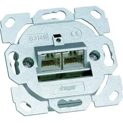 Anschlussdose Cat6 UP 2xRJ45 Kanaleinb Bodentank/Unterflur LSA designfähig