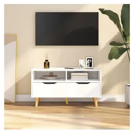 vidaXL TV-Schrank Weiß 90x40x48,5 cm Holzwerkstoff