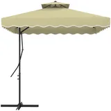 Outsunny Sonnenschirm - 243Lx243Wx251Hcm - Beige