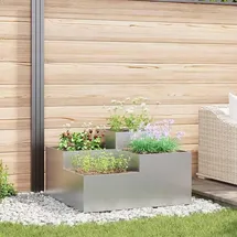 vidaXL Gartenblumentopf 80 x 80 x 48 cm Silber