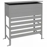Proregal Verkleidung für Klimaanlage Wärmetauscher HxBxT 110x96x43cm Abdeckung Aufbewahrungsbox Grau