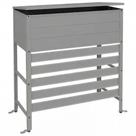 Proregal Verkleidung für Klimaanlage Wärmetauscher HxBxT 110x96x43cm Abdeckung Aufbewahrungsbox Grau