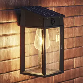 Philips Außenwandleuchte Solar 28,0 cm Glas Kunststoff Metall inkl. Bewegungsmelder schwarz