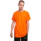 URBAN CLASSICS Turnup lässiges T-Shirt für Männer in langem Schnitt mandarin